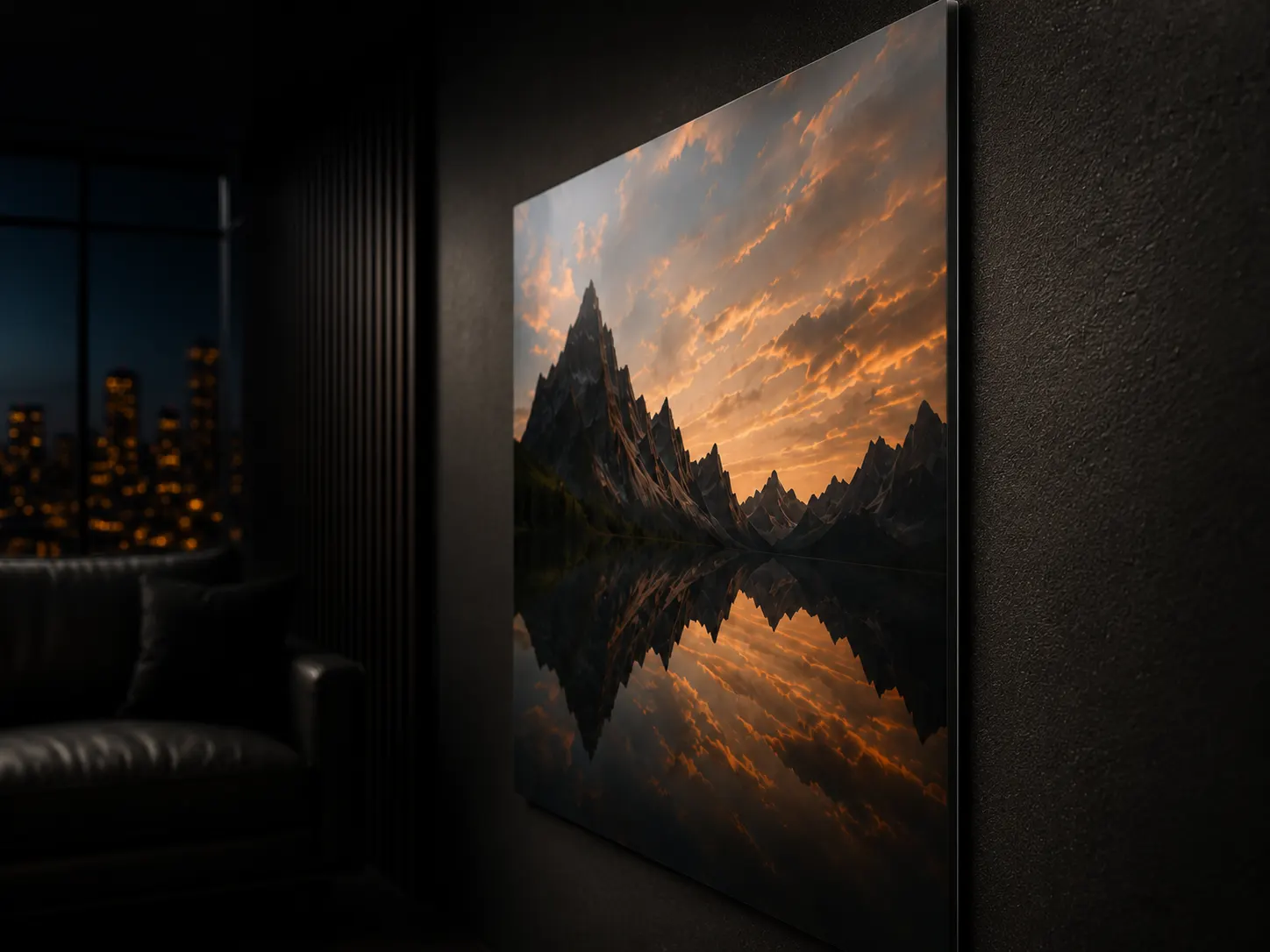 NexArt premium aluminium poster on a styled wall