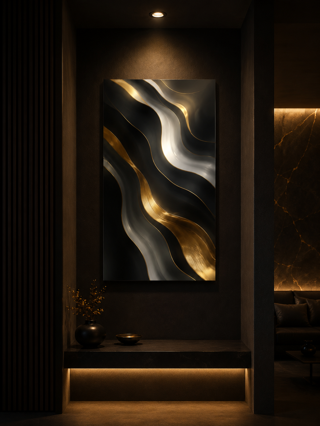 Abstract Flow NexArt aluminium poster