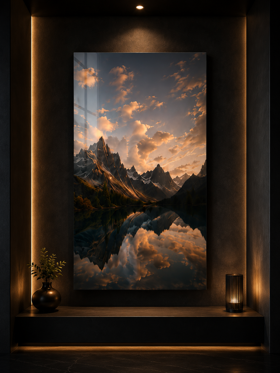Mountain Reflection NexArt aluminium poster