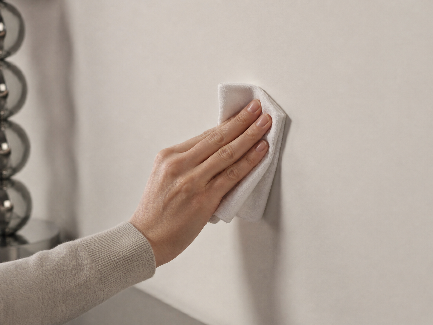 Step 1 &mdash; Wipe the wall clean