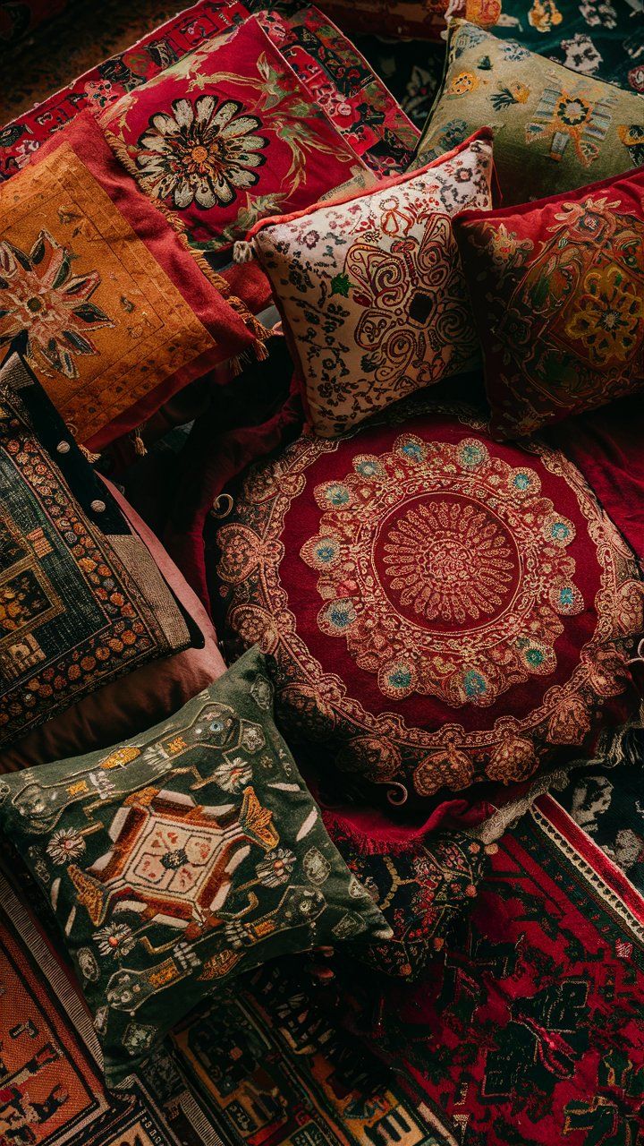Coussins Brodés - Confort Oriental