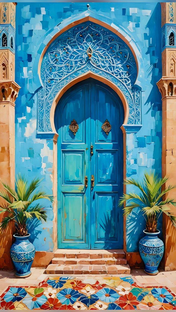 Porte Bleue - Médina Marocaine