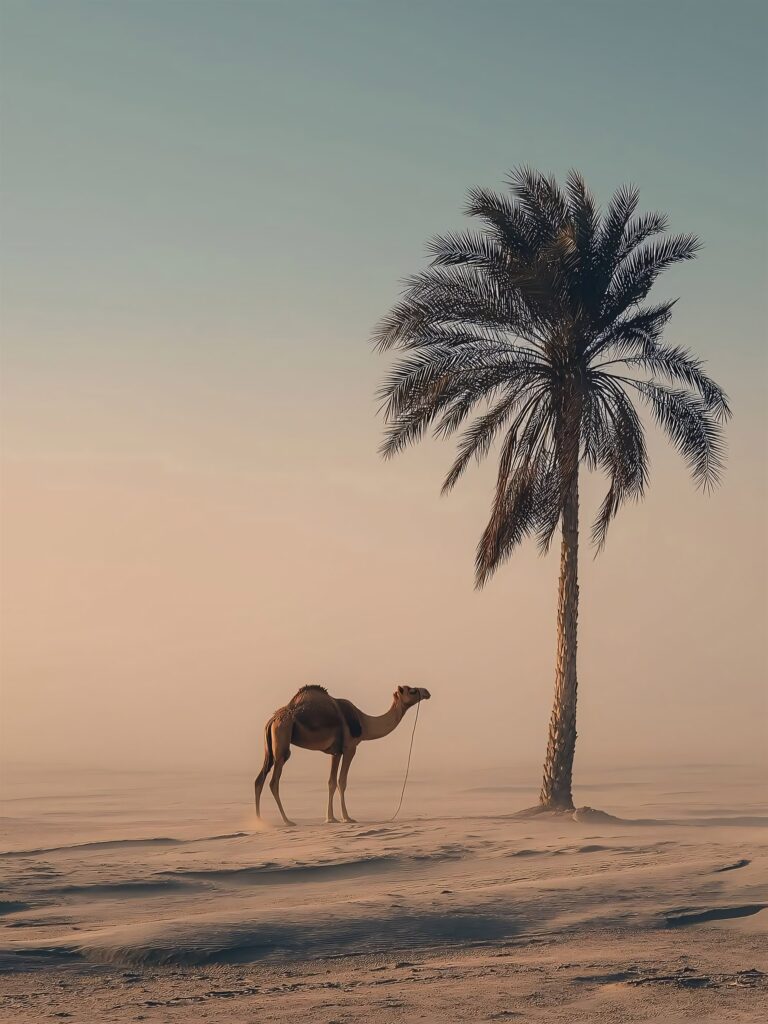 Solitude - Dromadaire et Palmier